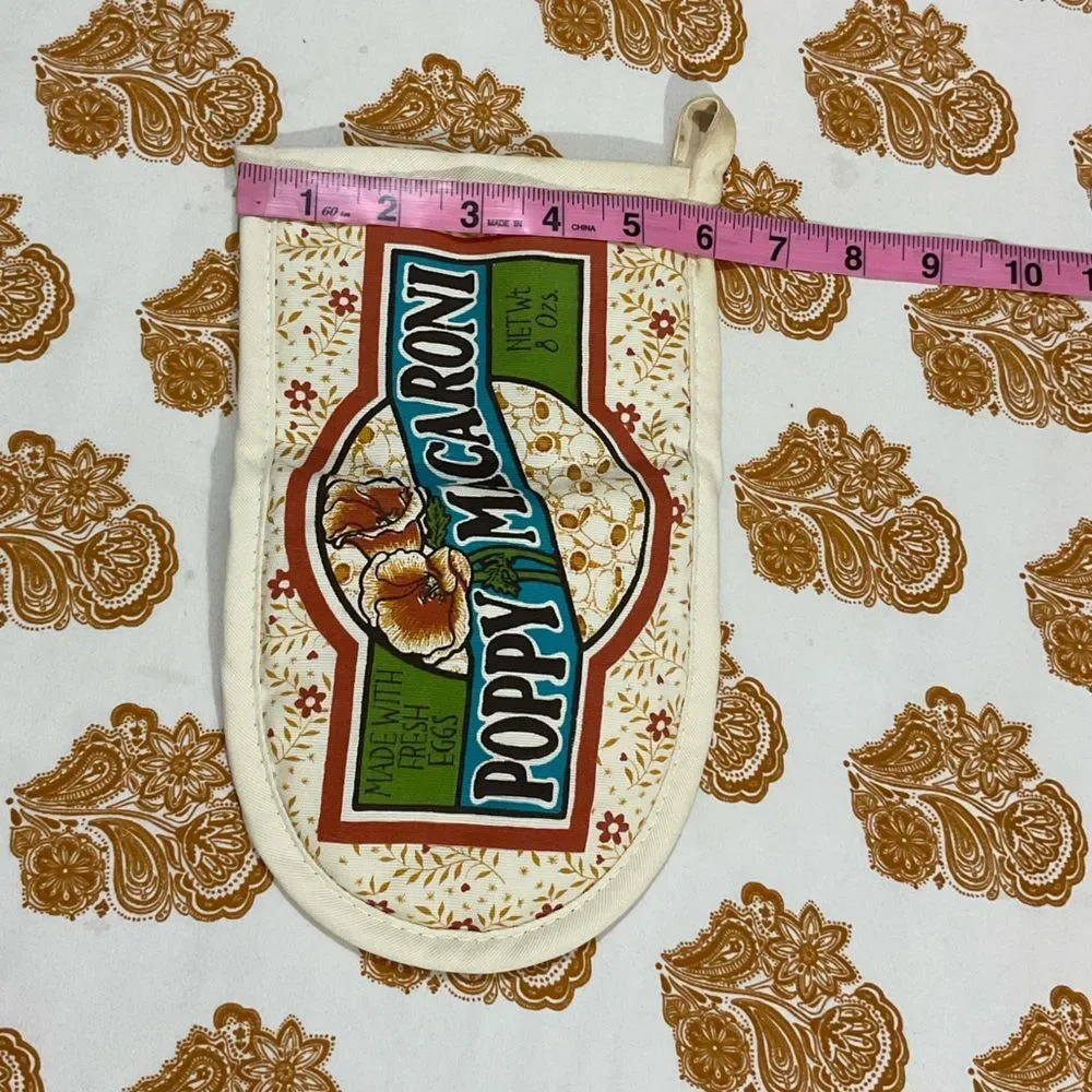 Vintage 1970s Cannon Potholder & Kitchen Mitt Dish Hand Towel Set Made in USA